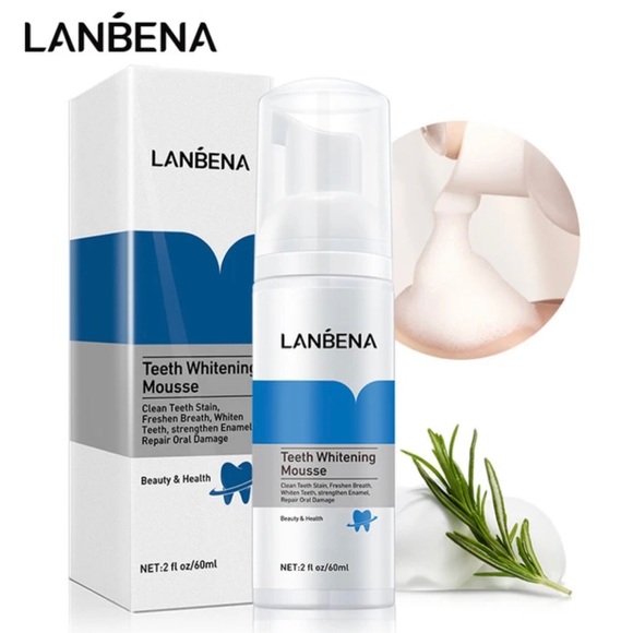 Lanbena Teeth Whitening Mousse, Clean and Whiten Teeth, Strengthen Enamel 🆕 - Picture 1 of 8